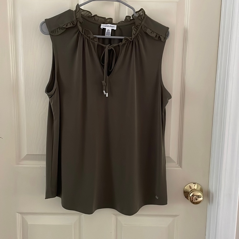 Olive Green Calvin Klein Blouse